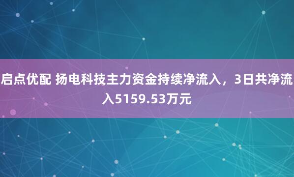 启点优配 扬电科技主力资金持续净流入，3日共净流入5159.53万元